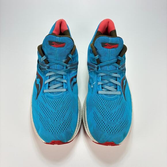 Saucony Triumph 20 Bright Blue Red Lace Up Running Shoes S20759-31 Men’s Sz 11.5 - Picture 3 of 11